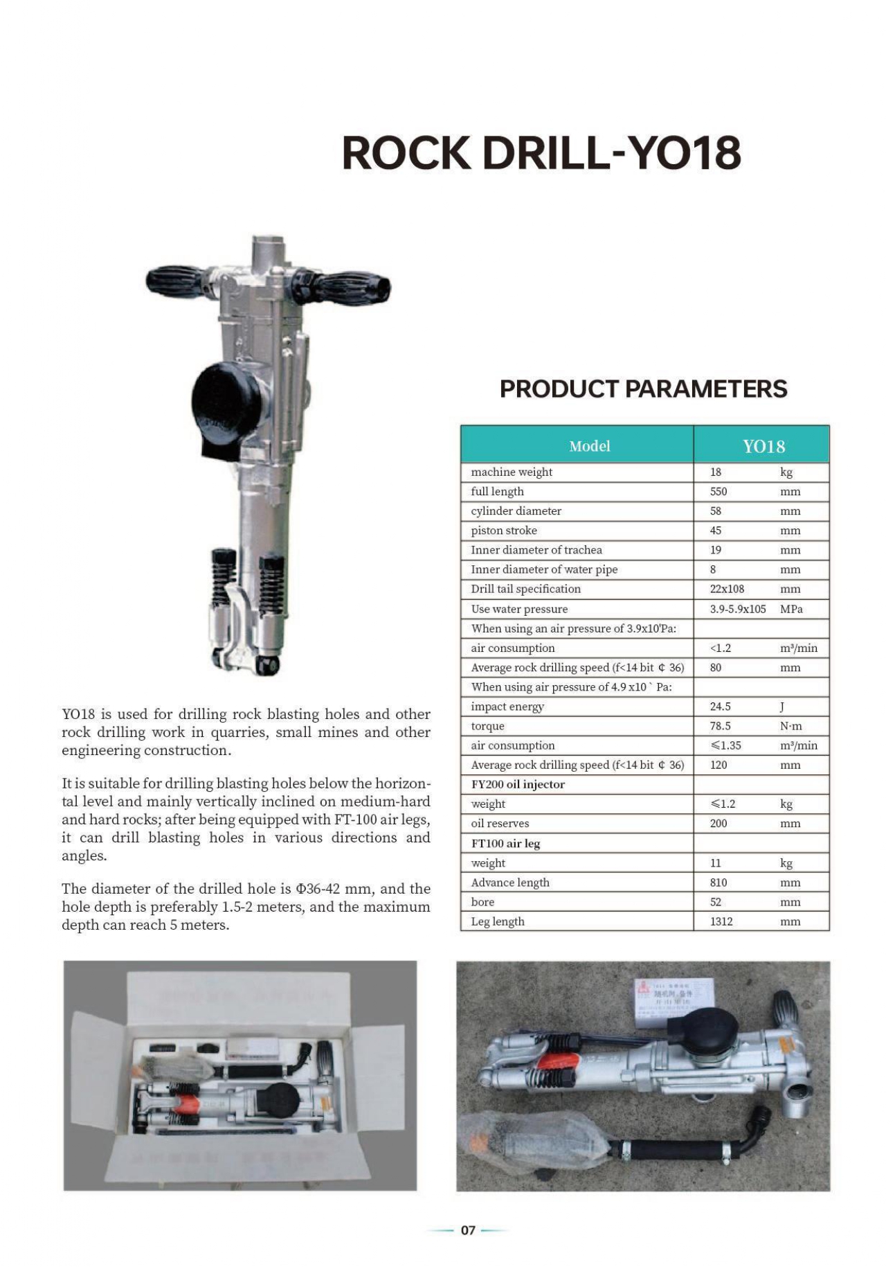 sanwei air pick rock drill catalog page 0008