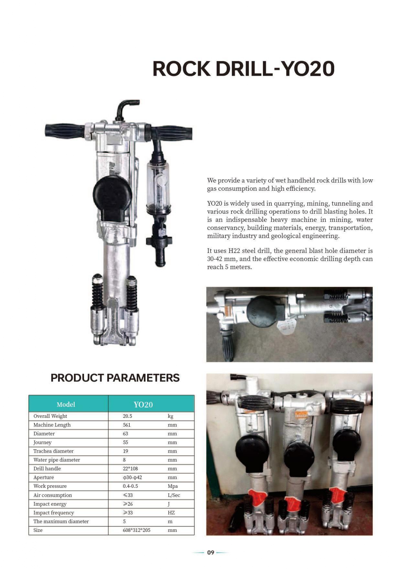 sanwei air pick rock drill catalog page 0010