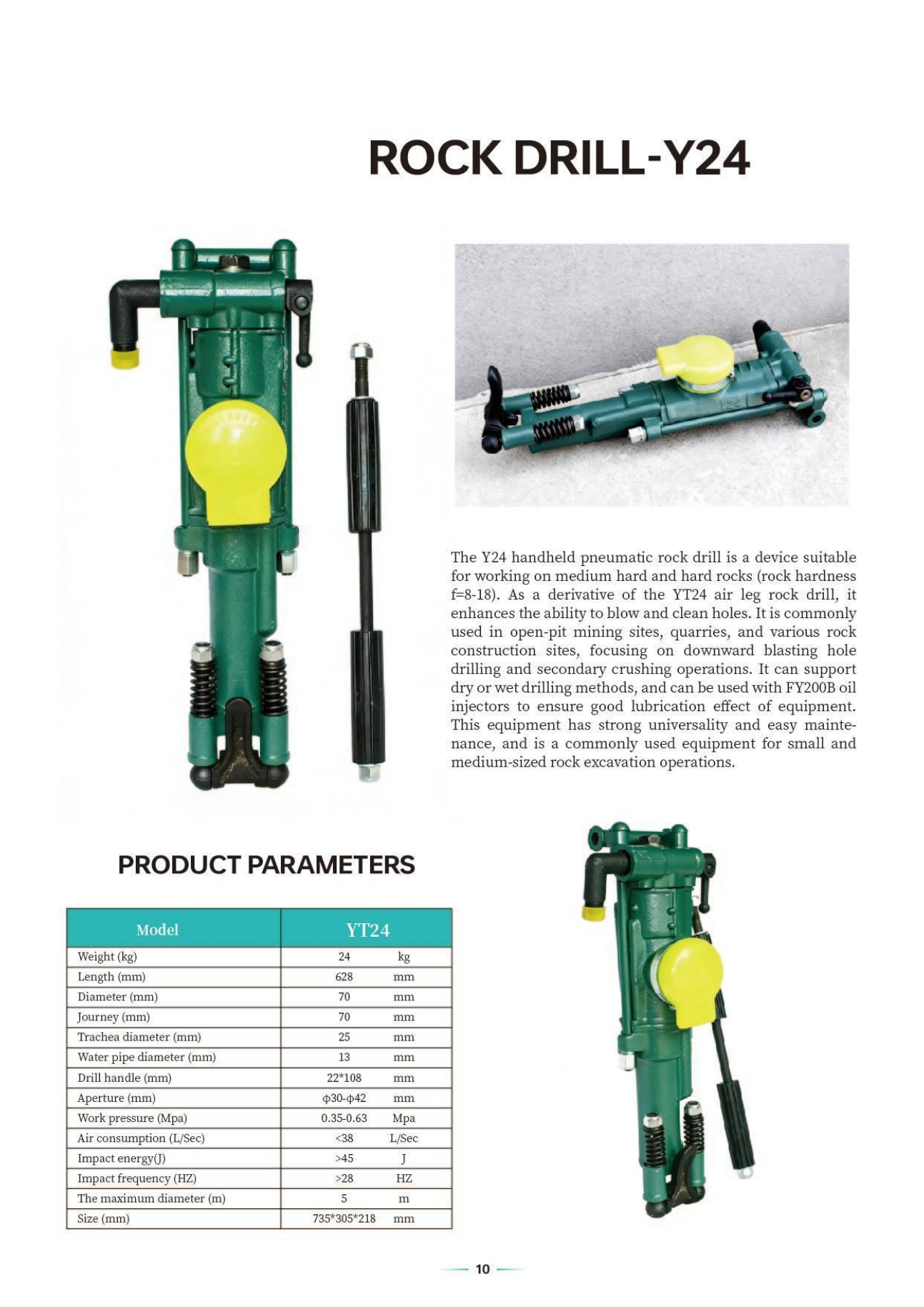sanwei air pick rock drill catalog page 0011