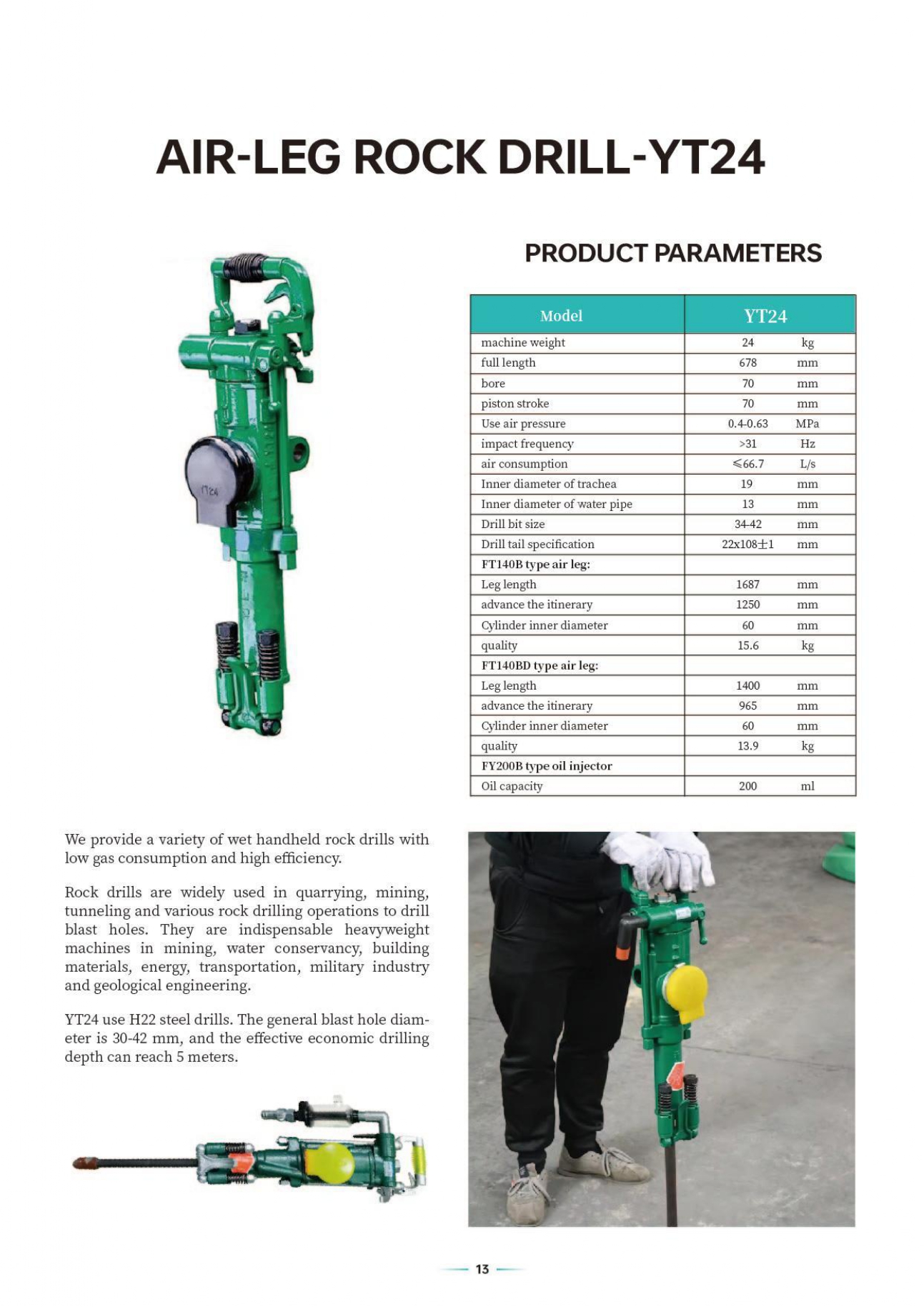 sanwei air pick rock drill catalog page 0014